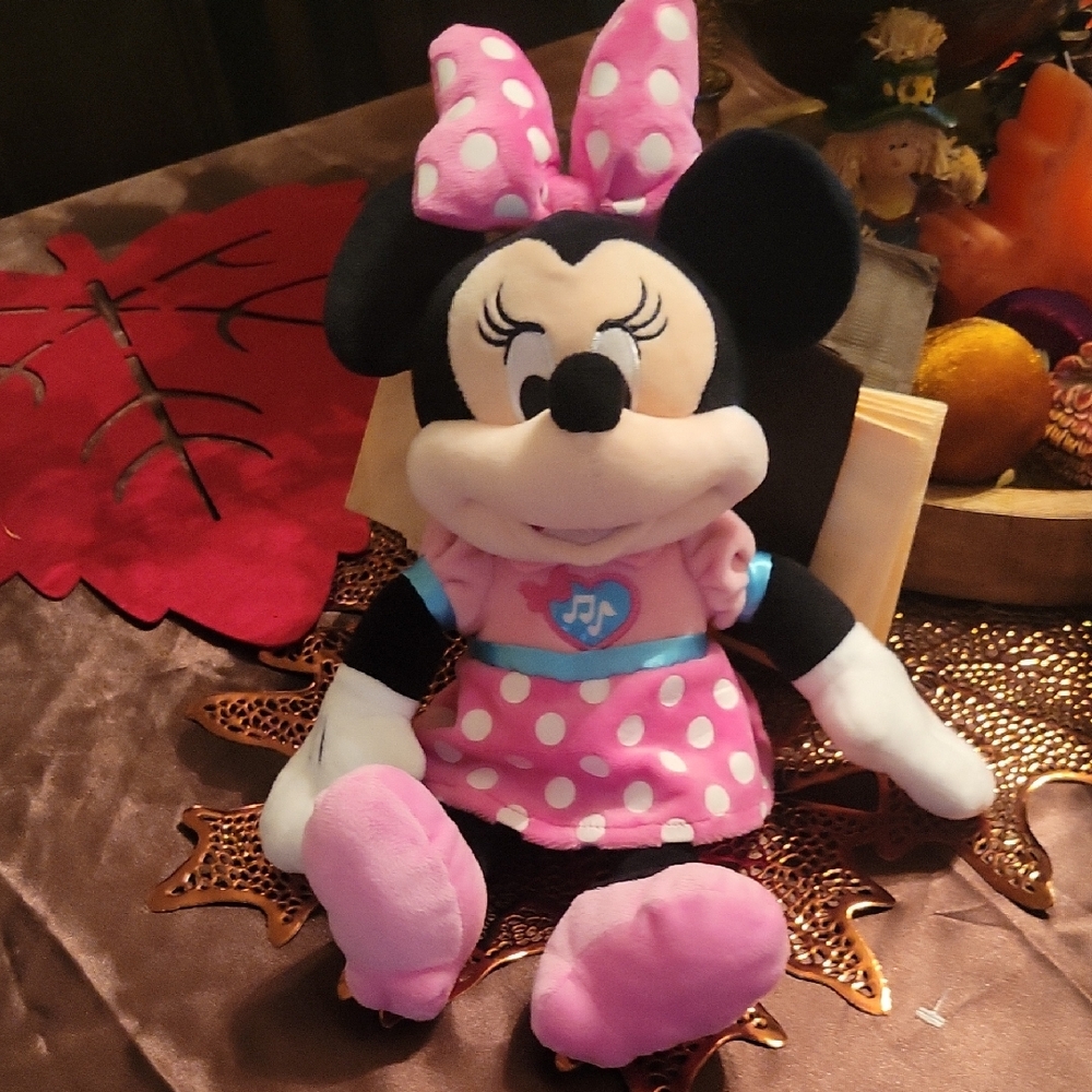 Disney Minnie Mouse Plush with Pink Accents